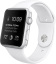 Часы Apple Watch Sport, Корпус 42 мм из серебристого алюминия, спортивный ремешок белый (B1)