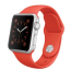 Apple Watch Sport Orange корпус 38 мм из серебристого алюминия, оранжевый спортивный ремешок