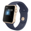 Умные часы Apple Watch Sport, Корпус 42 мм из золотистого алюминия, темно-синий спортивный ремешок (MLC72) (темно-синий)