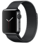 Apple Watch Корпус 38 мм, нержавеющая сталь цвета «чёрный космос», миланский сетчатый браслет цвета «чёрный космос» (MMFK2)