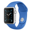 Apple Watch Sport Корпус 38 мм, серебристый алюминий, спортивный ремешок цвета «кобальт» (MMF22)