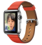Apple Watch Корпус 38 мм, нержавеющая сталь, ремешок красного цвета с классической пряжкой (MMF82)