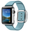 Apple Watch Корпус 38 мм, нержавеющая сталь, ремешок цвета «полярная лазурь» с современной пряжкой (MMF92) размеры S/M/L