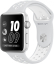 Apple Watch Nike+, Корпус 38 мм из серебристого алюминия, спортивный ремешок Nike цвета «чистая платина/белый», (MQ172)