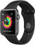 Apple Watch Series 3, 38 мм, корпус из алюминия цвета «серый космос», спортивный ремешок чёрного цвета (MQKV2,MTF02)