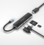 Мультихаб HOCO HB24 6-in-1 Type-C to HDMI/USB 3.0/USB 2.0/USB-C PD/USB-C/SD/TF (металлический серый)