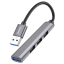 Мультихаб HOCO HB26 USB-A to HUB 4в1 (USB to 3xUSB 2.0+1xUSB 3.0) серый