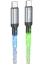 Светящийся кабель Hoco U112 Type-C PD 60W LED (прозрачный)