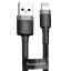 Кабель из износостойкой нейлоновой оплетки Baseus Cafule Series USB - Lightning 2м (CALKLF) черный