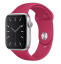 Силиконовый ремешок CTI для Apple Watch 44/45/46/49 мм (гранатовый)