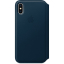 Чехол-книжка кожаный Apple Leather Folio для iPhone X, цвет «космический синий» (MQRW2ZM/A)