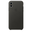 Чехол клип-кейс кожаный Apple Leather Case для iPhone X, угольно-серый цвет (MQTF2ZM/A)