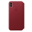 Чехол-книжка кожаный Apple Leather Folio для iPhone XS Max, (PRODUCT)RED красный (MRX32ZM/A)