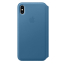 Чехол-книжка кожаный Apple Leather Folio для iPhone XS Max, цвет «лазурная волна» (MRX52ZM/A)