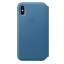 Чехол-книжка кожаный Apple Leather Folio для iPhone XS, цвет «лазурная волна» (MRX02ZM/A)