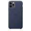 Чехол клип-кейс кожаный Apple Leather Case для iPhone 11 Pro, тёмно-синий цвет (MWYG2ZM/A)