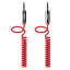 Кабель пружина Belkin AUX  MIXIT Coiled Cable Red -Jack 3.5- Jack 3.5 - 1.8м (красный)