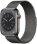 Apple Watch Series 8 Cellular, 45 мм, корпус из нержавеющей стали графитового цвета, миланский сетчатый браслет графитового цвета (MNKX3)