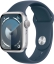 Часы Apple Watch Series 9, 41 мм, корпус из алюминия серебристого цвета, спортивный ремешок цвета «штормовой синий», размер M/L (MR913)