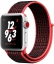 Apple Watch Series 3 Nike+ Cellular 38мм, корпус из серебристого алюминия, спортивный браслет Nike цвета «яркий тёмно-красный/чёрный» (MQL72)