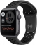 Часы Apple Watch Nike SE, 44 мм, корпус из алюминия цвета «серый космос», спортивный ремешок Nike цвета «антрацитовый/чёрный» (MKQ83)