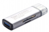 Адаптер переходник iNeez USB-C Card Reader USB&OTG 3in1 ADS-103 (серый)