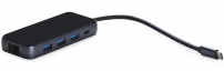 Мультихаб для Macbook USB-C iNeez 8in1 PD/HDMI/3xUSB 3.0/SD/TF/Ethernet  (Черный)