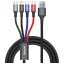 Кабель Baseus 4 in 1 Rapid Series 1.2m USB - USB Type-C/Lightning/2xmicroUSB CA1T4-C01(черный)