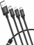 Кабель Baseus 3-in-1 USBMicro/Lightning/Type-C 3A 1.2M  (CAMLT-PY01) (чёрный)