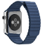 Ремешок кожаный для Apple Watch 42-44 мм (синий)