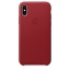 Чехол клип-кейс кожаный Apple Leather Case для iPhone X, (PRODUCT)RED красный (MQTE2ZM/A)
