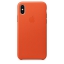 Чехол клип-кейс кожаный Apple Leather Case для iPhone X, ярко-оранжевый цвет (MRGK2ZM/A)