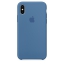 Чехол клип-кейс силиконовый Apple Silicone Case для iPhone X, цвет «синий деним» (MRG22ZM/A)