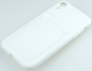 Чехол накладка силиконовый CTI для Apple iPhone XR (6.1) с защитой объектива камеры и карманом для карт (белый)