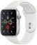 Часы Apple Watch Series 5, 44 мм, корпус из алюминия серебристого цвета, спортивный ремешок белого цвета (MWVD2)