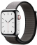 Apple Watch Series 5 Cellular, 44 мм, корпус из нержавеющей стали серебристого цвета, cпортивный браслет цвета «тёмный графит» (MWQQ2)