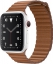 Apple Watch Series 5 Cellular, 44 мм, корпус из керамики белого цвета, кожаный ремешок золотисто-коричневого цвета (MWQU2)