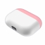 Чехол силиконовый для Airpods Pro (белый с розовым)