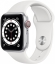 Часы Apple Watch Series 6 Cellular, 44 мм, корпус из алюминия цвета «серебристый», спортивный ремешок белого цвета (M07F3)