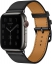 Apple Watch Hermès Series 6 Cellular, 44 мм, корпус из нержавеющей стали цвета «серый космос», ремешок Hermès Simple Tour из кожи Swift цвета Noir (MG333)