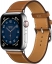 Apple Watch Hermès Series 6 Cellular, 44 мм, корпус из нержавеющей стали серебристого цвета, ремешок Hermès Simple Tour из кожи Barénia цвета Fauve (MG323)