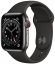 Apple Watch Series 6 Cellular, 40 мм, корпус из нержавеющей стали графитового цвета, спортивный ремешок чёрного цвета (M06X3)