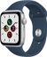 Часы Apple Watch SE, 40 мм, корпус из алюминия серебристого цвета, спортивный ремешок синего цвета (MKNY3)
