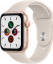 Часы Apple Watch SE, 44 мм, корпус из алюминия золотого цвета, спортивный ремешок цвета «Сияющая звезда» (MKQ53)