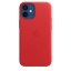 Чехол клип-кейс кожаный Apple Leather Case MagSafe для iPhone 12 mini, алый цвет (PRODUCT)RED (MHK73ZE/A)