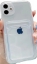 Чехол накладка силиконовый CTI для Apple iPhone 12 (6.1) с защитой объектива камеры и карманом для карт (прозрачный)