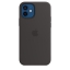 Чехол клип-кейс силиконовый Apple Silicone Case MagSafe для iPhone 12/12 Pro, чёрный цвет (MHL73ZE/A)