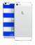 Чехол клип-кейс PURO Stripe Cover, для iPhone 5/5S цвет white/blue