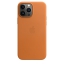 Чехол клип-кейс кожаный Apple Leather Case MagSafe для iPhone 13 Pro Max, цвет «золотистая охра» (MM1L3ZE/A)