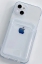 Чехол накладка силиконовый CTI для Apple iPhone 13 mini (5.4) с защитой объектива камеры и карманом для карт (прозрачный)